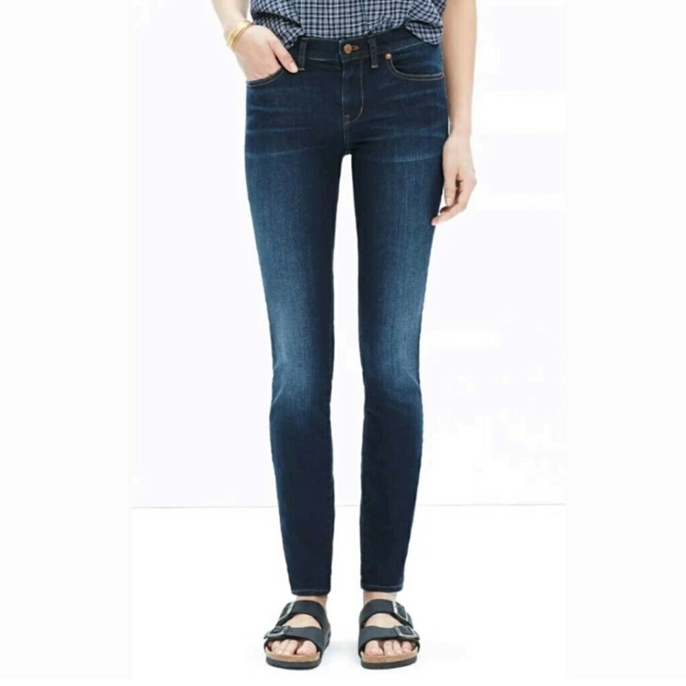 Madewell Lakeshore Dark Wash Skinny Jeans
